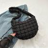 Bolso Bandolera de Primavera y Verano para Mujer, Bolso de Hombro de Algodón Bordado a Cuadros, Moda Nicho Bolso Dumpling de Gran Capacidad para Mujer