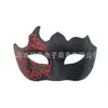 Máscaras poligonales pintadas de pareja, máscaras venecianas de media cara vaciadas con decoraciones en polvo, accesorios para disfraces de fiesta y Halloween