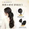 Pinza de garra para peluca Koni para mujer, cabello artificial, accesorio para el cabello de lazo de verano, cabello largo rizado perezoso, peluca de coleta baja, coleta trenzada