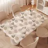 Toalha de mesa estilo rústico, lavável, à prova d'água, à prova de óleo, resistente ao calor, base de mesa, luxo leve, toque de alta qualidade, protetor de mesa de centro e de jantar