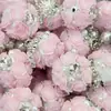 Borlas de Perla Rosa de Alta Resistencia, Bolas Florales, Cuentas con Agujero Recto, Accesorios para Bolígrafos Portátiles DIY, Cadenas para Teléfono Móvil, Llaveros