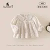 Camisas para niñas 2026 colección de otoño nueva: camisas estilo baby doll florales, camisas versátiles de manga larga para bebés niñas