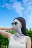 Nueva máscara de protección solar de seda de hielo para el cuello, protección de cuello femenina integrada con orificio transpirable, máscara para montar, protección UV 3D sin rastro