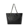 Bolso grande de gran capacidad para mujer 2023 nuevo bolso de hombro bandolera de estilo coreano moderno que combina con todo bolso de cadena rómbico bolso tote