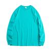 Talla Europea Nueva Camiseta Holgada de Cuello Redondo y Manga Larga Logotipo Personalizado Exportación Algodón Puro Camisa Cultural Ropa de Trabajo Top Casual