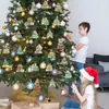 Nuevos adornos de libro de madera navideños transfronterizos regalo decoración de árbol de Navidad estantería colgantes artesanías de madera