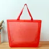 Bolsa de Gaze Personalizada, Bolsa Tote de Rede Preta, Sacola de Compras Bolsa de Nylon, Bolsa de Mão de Rede para Roupas