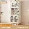 Aparador de Cozinha Armário de Armazenamento Doméstico Combinação Montado na Parede Integrado Armário de Vinho à Prova d'Água Armário de Armazenamento para Sala de Estar Armário de Cozinha