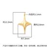 Nuevo Colgante de Estrella de Cuatro Puntas Sólido de Plata de Ley S925 Estilo Ins Estrella Coreana Colgante de Estrella de Cuatro Puntas Pulsera de Cristal DIY Collar
