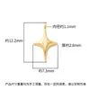Nuevo Colgante de Estrella de Cuatro Puntas Sólido de Plata de Ley S925 Estilo Ins Estrella Coreana Colgante de Estrella de Cuatro Puntas Pulsera de Cristal DIY Collar