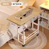Mesita de noche, Mesa de computadora elevable móvil, Escritorio simple para estudiantes, Mesa de estudio para cama en el dormitorio del hogar, Escritorio de oficina