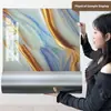 CTZS Rayo Dorado Encimera de Mármol Vinilo Textura Mineral Artificial Autoadhesivo Revestimiento de Pared Estilo Moderno Chic de Lujo Resistente a Altas Temperaturas Antiarañazos Fácil de Despegar Para Mesa de Tocador Lavandería Despensa Renovación de Superficies Interiores 40 cm
