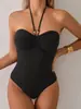 Moda 2025 Transfronteiriço Novo Maiô Amazon Europeu e Americano Sexy Tomara-que-caia Design Tubinho Maiô Feminino Peça Única