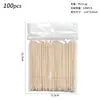 Palito de Laranja para Nail Art, Palito com Ponta para Pontilhismo, Empurrador de Cutícula, Palito de Madeira para Beleza, Uma Ponta e Uma Chanfrada Removedora de Unha, Pequeno Palito de Madeira, Ferramentas de Manicure Atacado