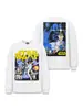 Camiseta de Manga Larga Pesada de Algodón Puro con Lavado Ácido Estilo Retro Americano Star Wars para Hombre, Marca de Moda Trendy de Comercio Exterior de Calle