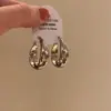 Pendientes de Perla de Plata S925 para Otoño e Invierno Lujo Ligero Gama Alta Moda Coreana Venta Caliente Accesorios para Pendientes Sentido de Diseño de Nicho Pendientes de Botón