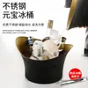 Cubo de hielo de acero inoxidable para el hogar, cuenco para cerveza y champán, cubo de hielo para vino tinto grande creativo de moda, cubo de hielo para bar ktv