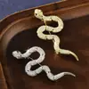 Broche Personalizado en Forma de Serpiente, Broche de Diseño Nicho de Zirconia de Lujo Ligero para Mujer, Pin para Suéter y Traje, Unisex