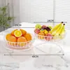 Bandeja de frutas criativa, cesta de frutas para sala de estar, expositor de lanches e frutas secas para mesa, mesa de centro, mesa de jantar, prateleira de armazenamento multicamadas