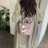 Linda bolsa de mano Hello Kitty para niños, nueva bolsa cruzada con estampado de leopardo 2026, bolso de hombro versátil estilo coreano para niñas