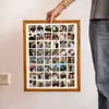 3648 Marco de Fotos de Rejilla de Palacio para Colgar en la Pared Nueve Rejillas Madera Maciza Marco de Boda de Alta Gama Marco de Fotos Rompecabezas de Pareja DIY Montaje de Marco Vacío