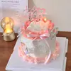 Decoração de Bolo para o Dia dos Namorados Chinês de 2025 Plug-in Acrílico Laço Vela Borboleta Colorida Popular Vestido