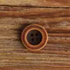 Botões de resina com borda larga e imitação de grão de madeira amarela cáqui bege marrom escuro preto botões vintage botões para cardigã