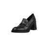 Sapatos Femininos Artesanais, Novo Estilo Primavera Mocassins Britânicos de Salto Alto, 7,5cm, Sapatos de Couro Confortáveis e Versáteis com Design de Camélia