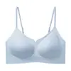 Sujetador de verano fino, fresco, transpirable, sin costuras para mujer, para bustos pequeños, con efecto push-up y característica anti-caída, color piel, de Shantou