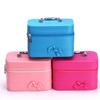 Estuche de cosméticos con lazo estilo coreano Yuxuan bolsa de cosméticos de PU logo personalizado caja de almacenamiento de cosméticos portátil tamaño pequeño