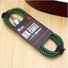 HK cable de conexión trenzado reducción de ruido cable de audio folk caja eléctrica guitarra de madera bajo cable de conexión cable de conexión para instrumento musical