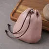 Bolsa de cordón de piel de vaca con patrón de lichi para monedas, accesorios pequeños, bolsa de la suerte, bolsa de almacenamiento, tarjetero y monedero, piel genuina