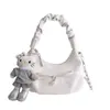 Bolso coreano de nuevo estilo con lazo, Bolso tipo dumpling para mujer, Moderno y a la moda, Sencillo y texturizado, Bolso de un solo hombro cruzado, Otros tipos