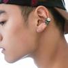 Estilo Antiguo Único Halloween Calavera Clip para Oreja Genial y Atractivo Hip-Hop Calle Hombres Plata Tailandesa Hueso de Oreja Viejo Clip para Oreja Sin Perforaciones