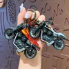 Llavero Creativo Mini Motocicleta Harley Dibujo Animado Aleación Coche de Tirar Hacia Atrás Modelo Colgante Pequeño Regalo Venta al por Mayor