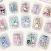 Cortador de unhas de aço inoxidável com estampa de desenho animado fofo japonês, kit de ferramentas para unhas, limpador de ouvidos, manicure, conjunto de 7 peças