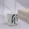 Caneca de Cerâmica Impressa em Alta Temperatura Porcelana Branca Alta Transfronteiriça Publicidade de Negócios Presente de Feriado Lembrança Xícara de Café de Porcelana Óssea