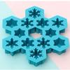 Molde de Silicona de Rejilla de Hielo Copo de Nieve 15 Cuadrados Bloque de Hielo Pistola Bala Forma Creativa Cerebro Molde de Hielo Diamante de 4 Agujeros