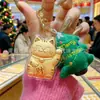 Chaveiro Pingente de Bolsa Ouro Puro 999 Deus da Riqueza 20Mg Artesanato Presente para Amigos Homens e Mulheres