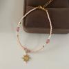 Pulseira de Pérolas Feminina Cristal Rosa Pedra Natural Contas Acessórios Pequena Fresca Pulseira High-end Atacado Pulseira