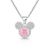 Transmissão ao vivo TK joias europeias e americanas mais vendidas: pingente do Mickey com corte flor de gelo, banhado a ouro real e cravejado com diamantes de alto carbono para mulheres