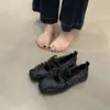Amantes de los Zapatos~ Zapatos Casuales de Nicho Súper Populares de Suela Gruesa Otoño 2025 Nuevo Estilo Coreano Hermosos Zapatos de Encaje Ballet Mary Jane