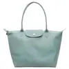 Bolsa Tote de Nylon Vintage de Grande Capacidade para o Verão 2026, com Acabamento de Luxo, Bolsa de Mão e de Ombro Fashion