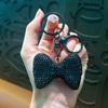 Llavero con lazo de diamantes y diamantes de imitación, colgante para mochila, llavero con diamantes de imitación, pequeño regalo de moda al por mayor