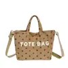 Bolso de mano clásico de lunares estilo coreano, bolso de mano retro de gran capacidad, versátil y casual para el día a día de la mujer