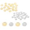 Acero Inoxidable 18K Conservador de Color Bandeja de Flor Calada Espaciador de Perlas Cubierta de Flor Accesorios de Joyería DIY Cuentas Espaciadoras para Sombrero de Flor con Cuentas Hechas a Mano