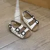 Pantuflas de Diseño Único Estilo Birkenstock con Punta Abierta, Nuevo Modelo de Verano, Lindas Sandalias Planas de Playa Estilo Hada con Lunares para Niñas