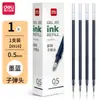 Serie de Repuestos para Bolígrafo de Gel Retráctil Deli, Repuestos de Bolígrafo con Resorte, Disponibles en Negro, Rojo y Azul, Escritura Suave, Secado Rápido