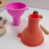 Embudo de Silicona de Grado Alimenticio en Stock de Fábrica para Uso en Cocina, Adecuado para Verter Aceite, Dispensar Leche en Polvo, Frijoles y Embudo de Aceite de Gran Calibre