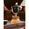 Juego de té de viaje de vidrio, taza exprés portátil, bolsa personal, apto para exteriores, taza de té Kung Fu, tetera